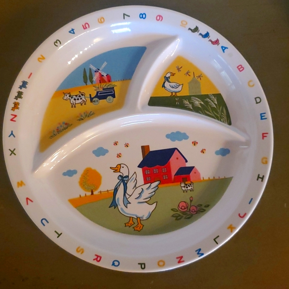 Vintage Farm Animals Children's Plate